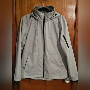 Free Country Women’s Super Softshell Jacket – Gray Wind & Water Resistant 🌧️🧥